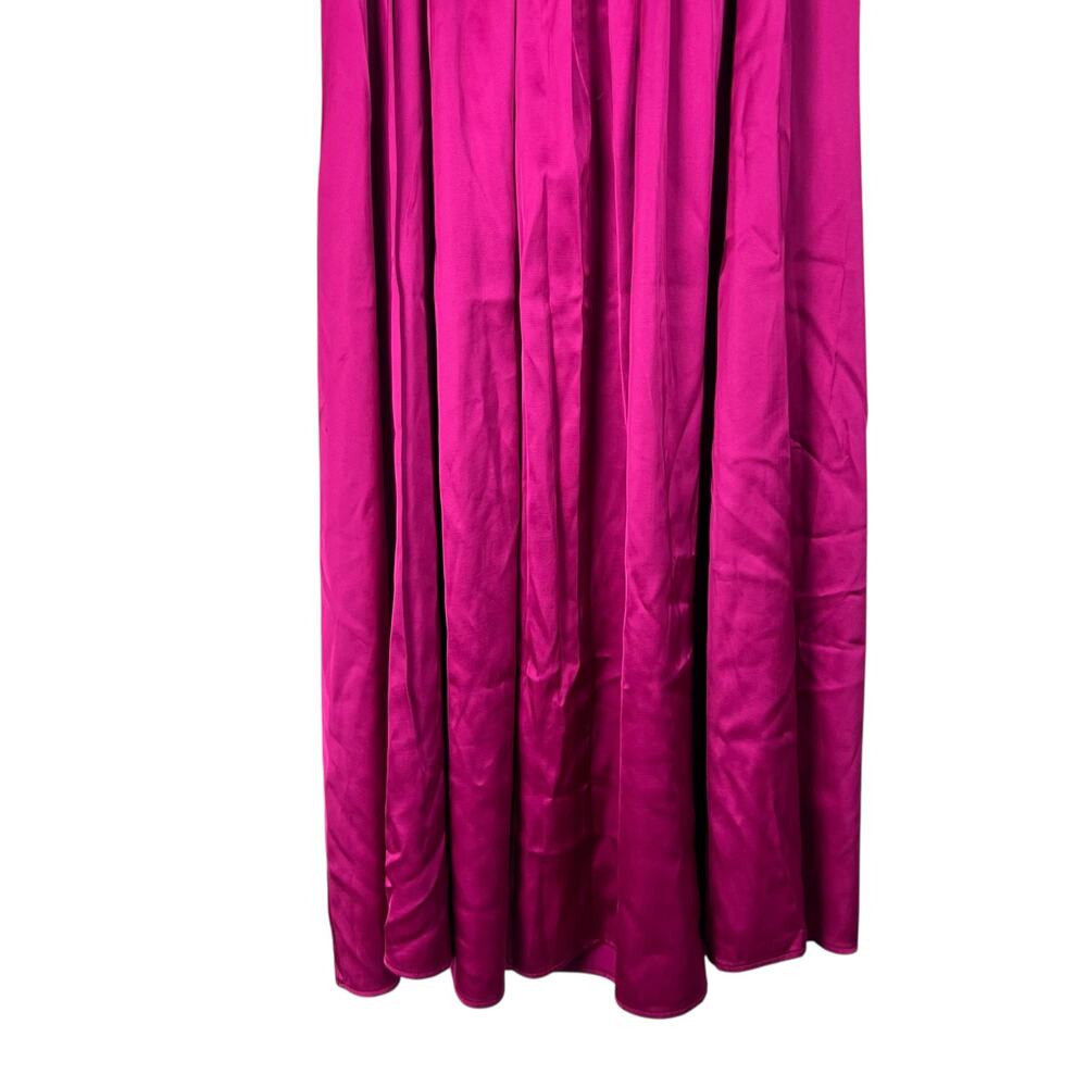 Abercrombie Emerson Ruched Strapless Pink Magenta Midi Dress NWT - Picture 8 of 10
